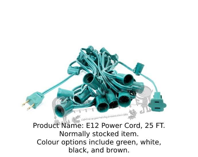 E12 Power Cord, 25 FT