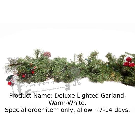 Deluxe Lighted Garland Warm White