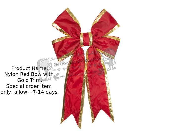 Nylon Red Bow