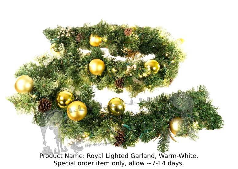 Royal Lighted Garland Warm White