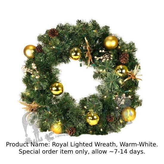 Royal Lighted Wreath Warm White